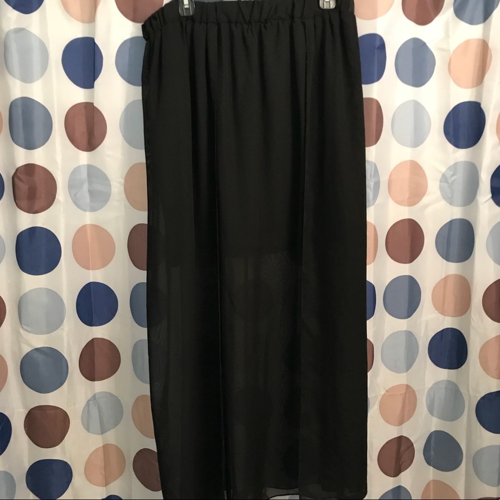 Sheer Chiffon Maxi Skirt